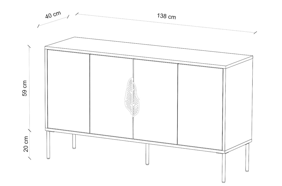 MERLIN White Chest 138CM with Silver Accessories