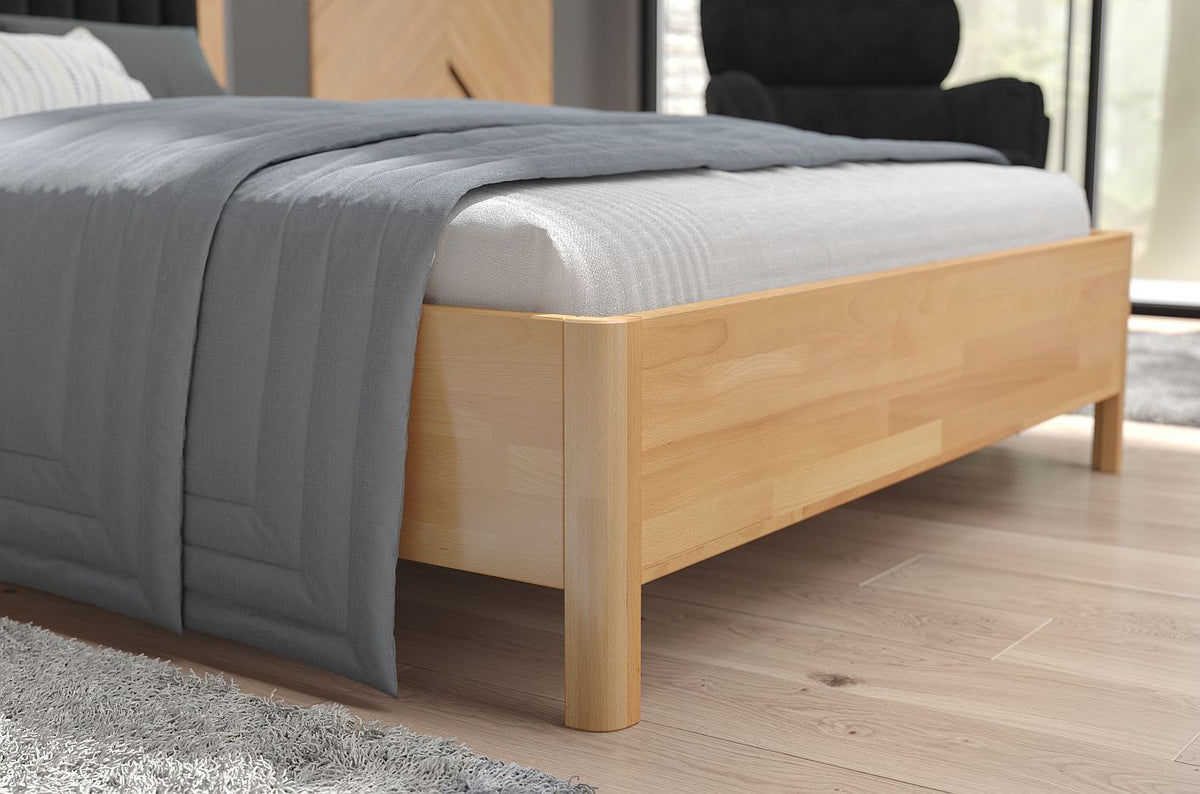 MODENA BC Beech Bed with Lift-Up Storage