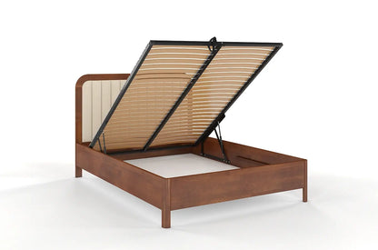 MODENA BC Beech Bed with Lift-Up Storage