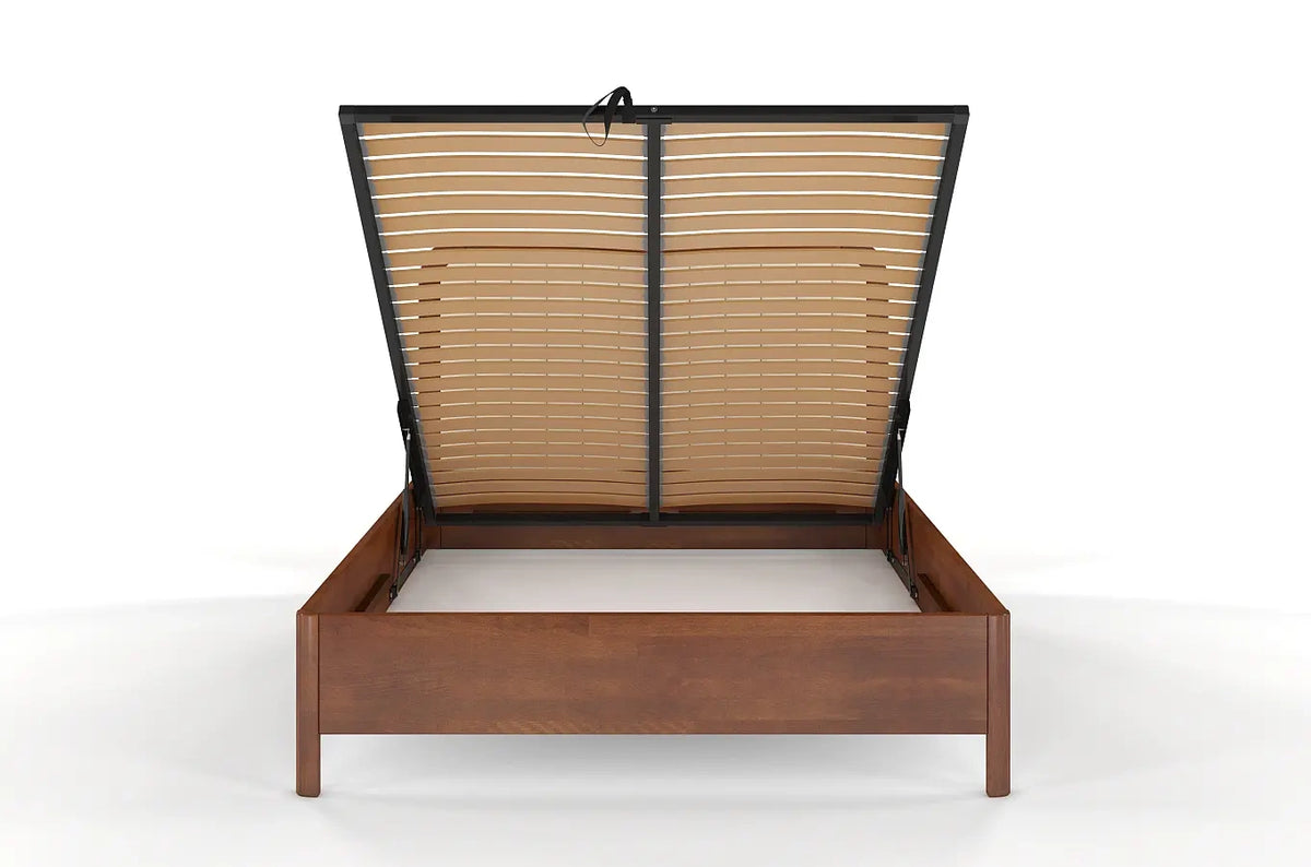 MODENA BC Beech Bed with Lift-Up Storage