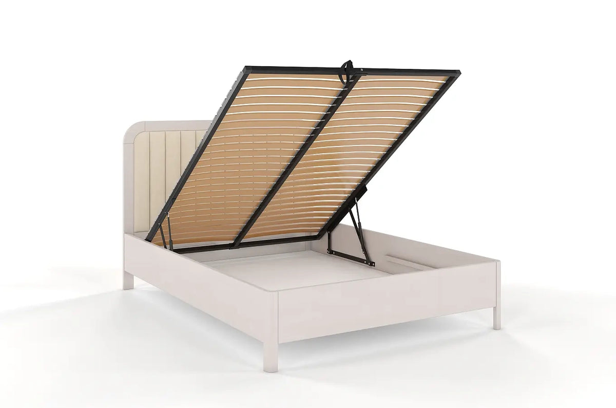 MODENA BC Beech Bed with Lift-Up Storage