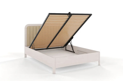 MODENA BC Beech Bed with Lift-Up Storage