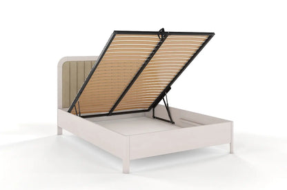 MODENA BC Beech Bed with Lift-Up Storage