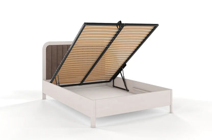 MODENA BC Beech Bed with Lift-Up Storage