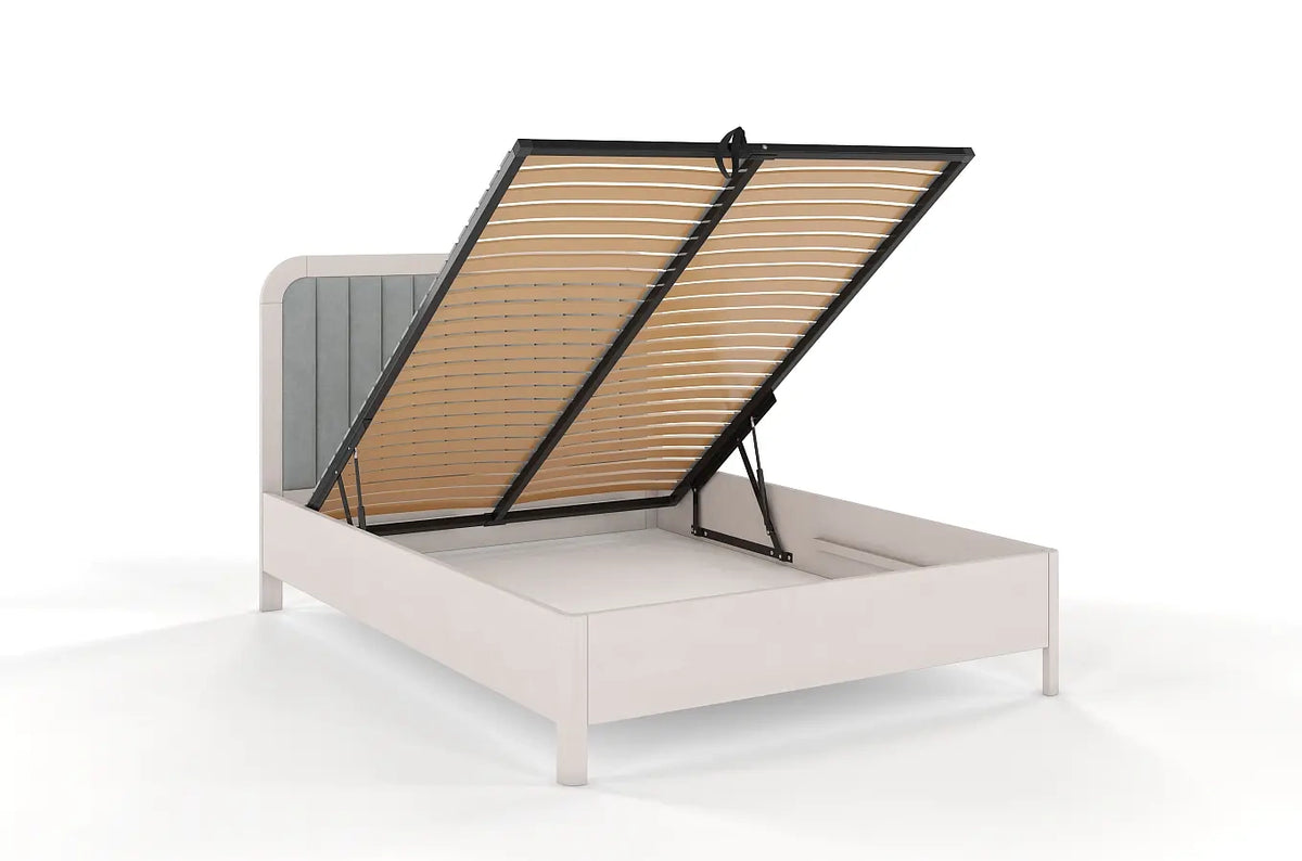 MODENA BC Beech Bed with Lift-Up Storage