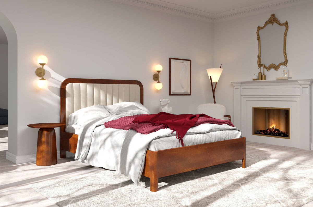 MODENA BC Beech Bed with Lift-Up Storage