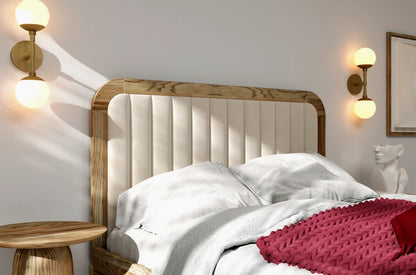 MODENA BC Oak Bed with Lift-Up Storage