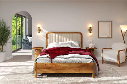 MODENA BC Oak Bed with Lift-Up Storage