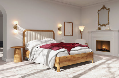 MODENA BC Oak Bed with Lift-Up Storage