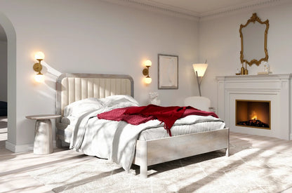 MODENA BC Oak Bed with Lift-Up Storage