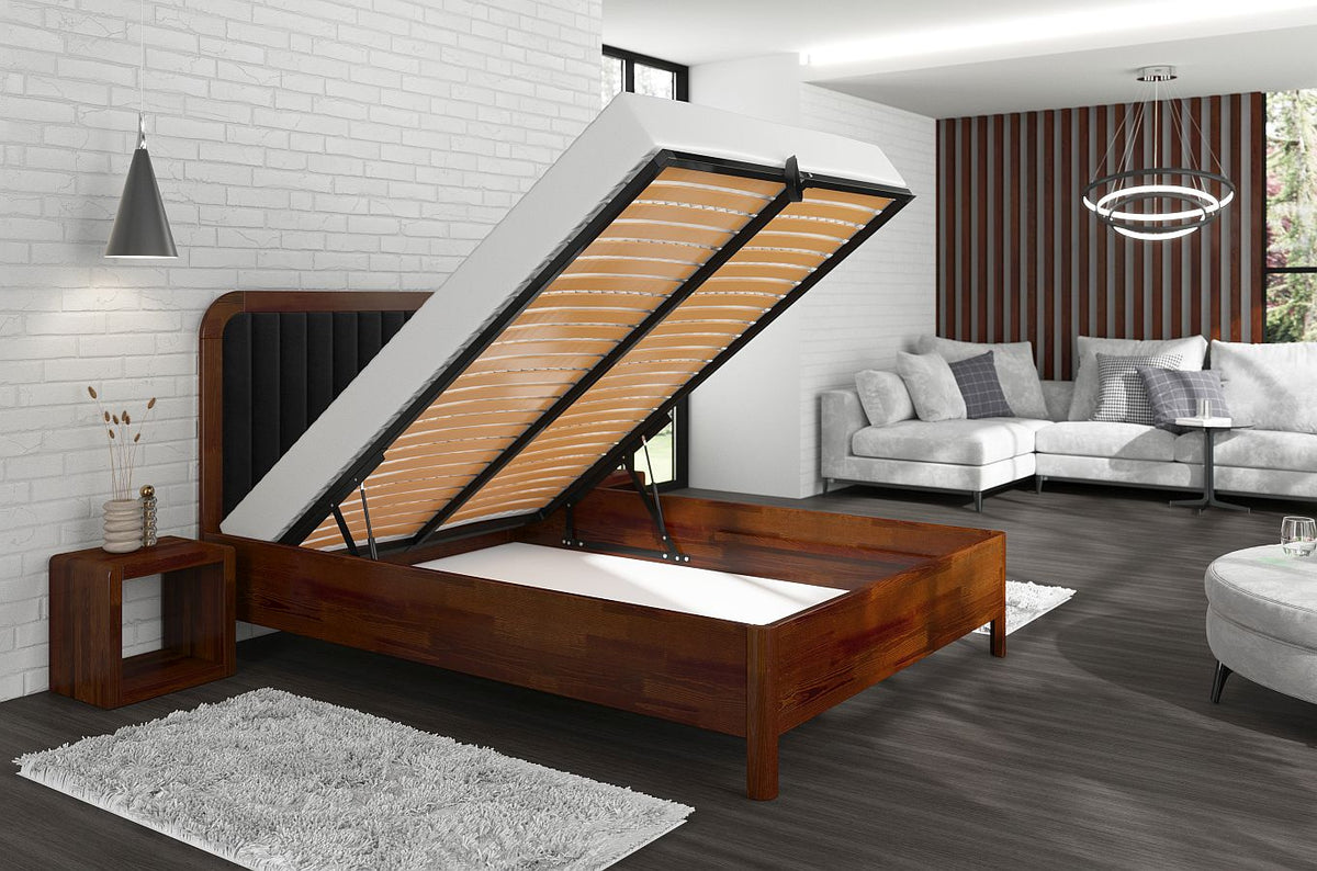 MODENA BC Pine Bed with Lift-Up Storage