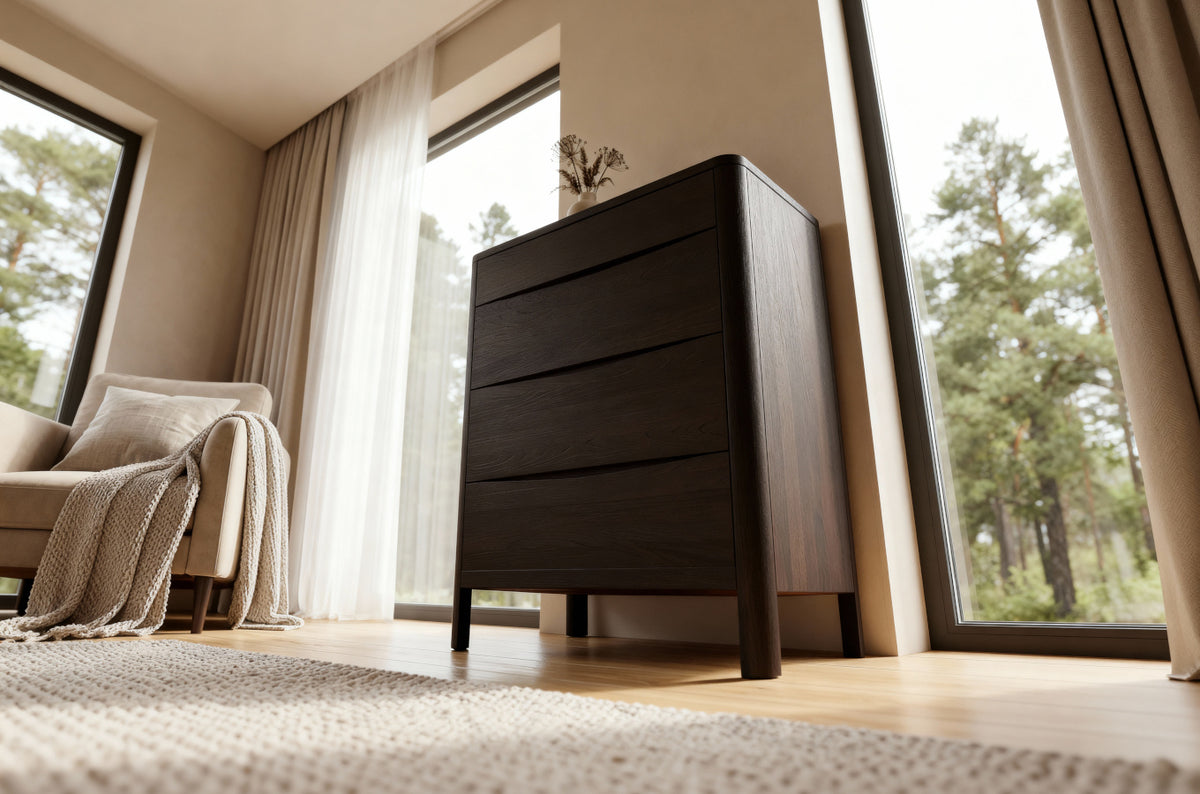 MODENA Beech Chest of Drawers 80CM