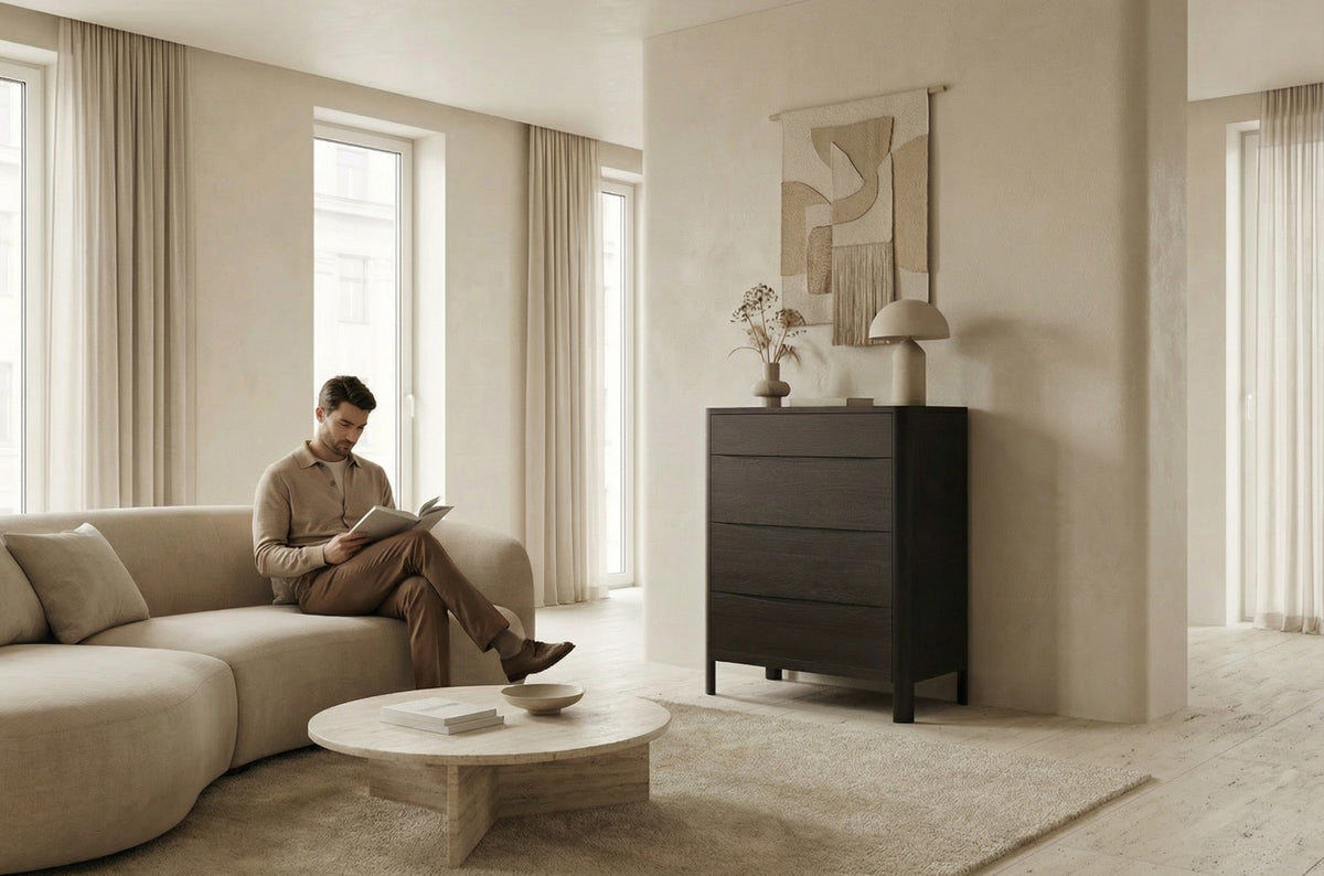 MODENA Beech Chest of Drawers 80CM