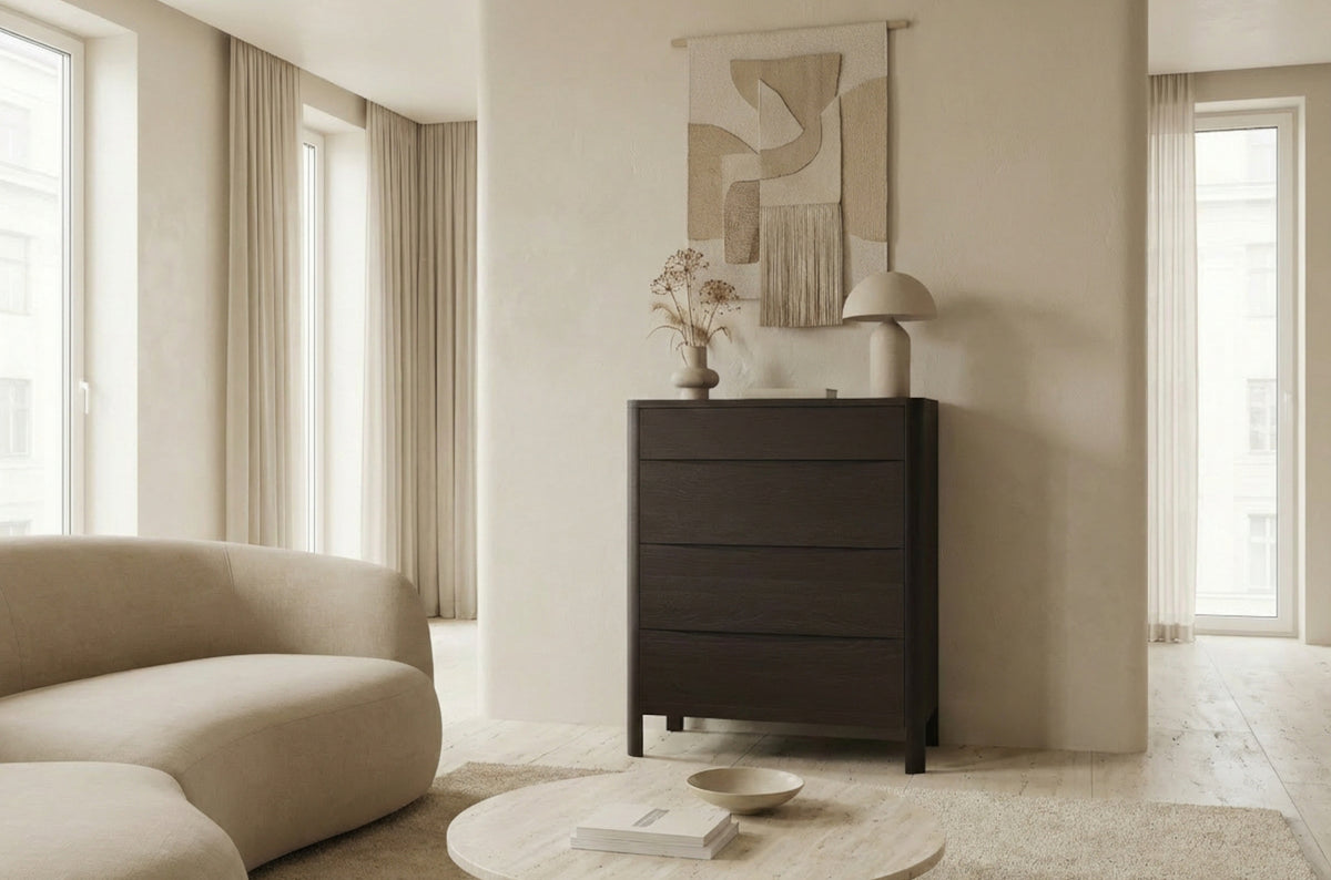 MODENA Beech Chest of Drawers 80CM