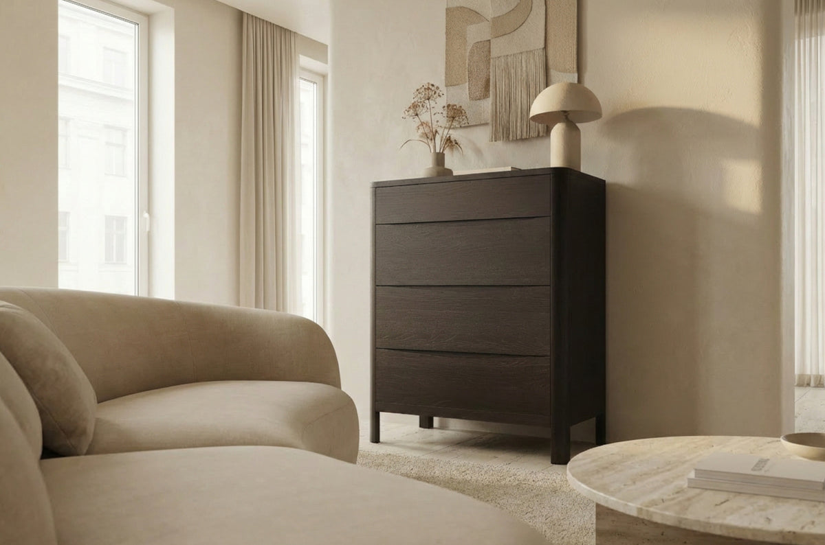 MODENA Beech Chest of Drawers 80CM