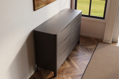 MODENA LOW Beech Chest of Drawers 150CM