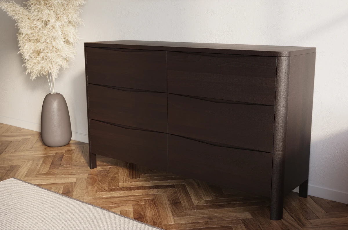 MODENA LOW Beech Chest of Drawers 150CM