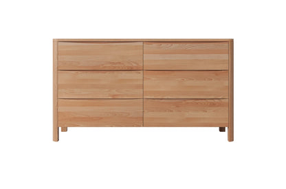MODENA LOW Beech Chest of Drawers 150CM