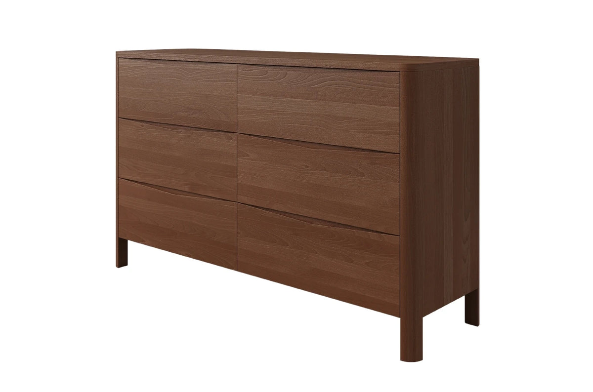 MODENA LOW Beech Chest of Drawers 150CM
