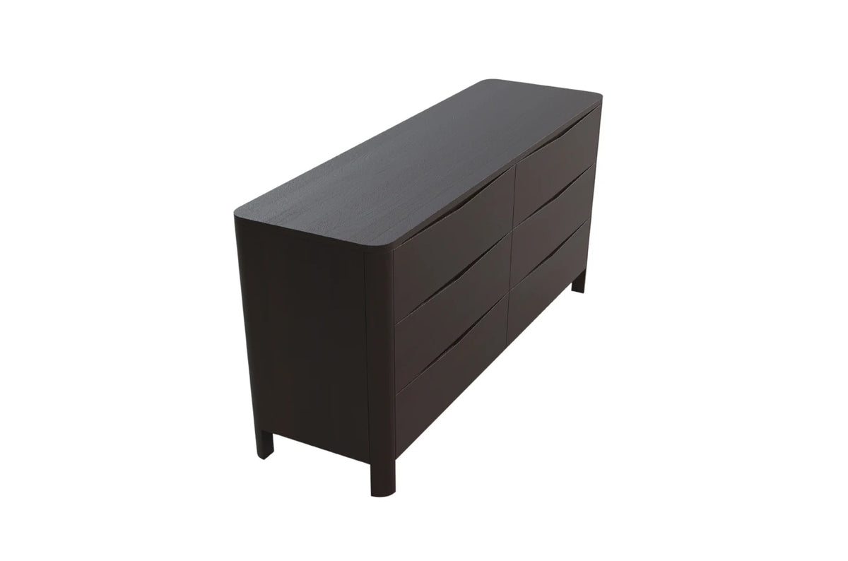 MODENA LOW Beech Chest of Drawers 150CM