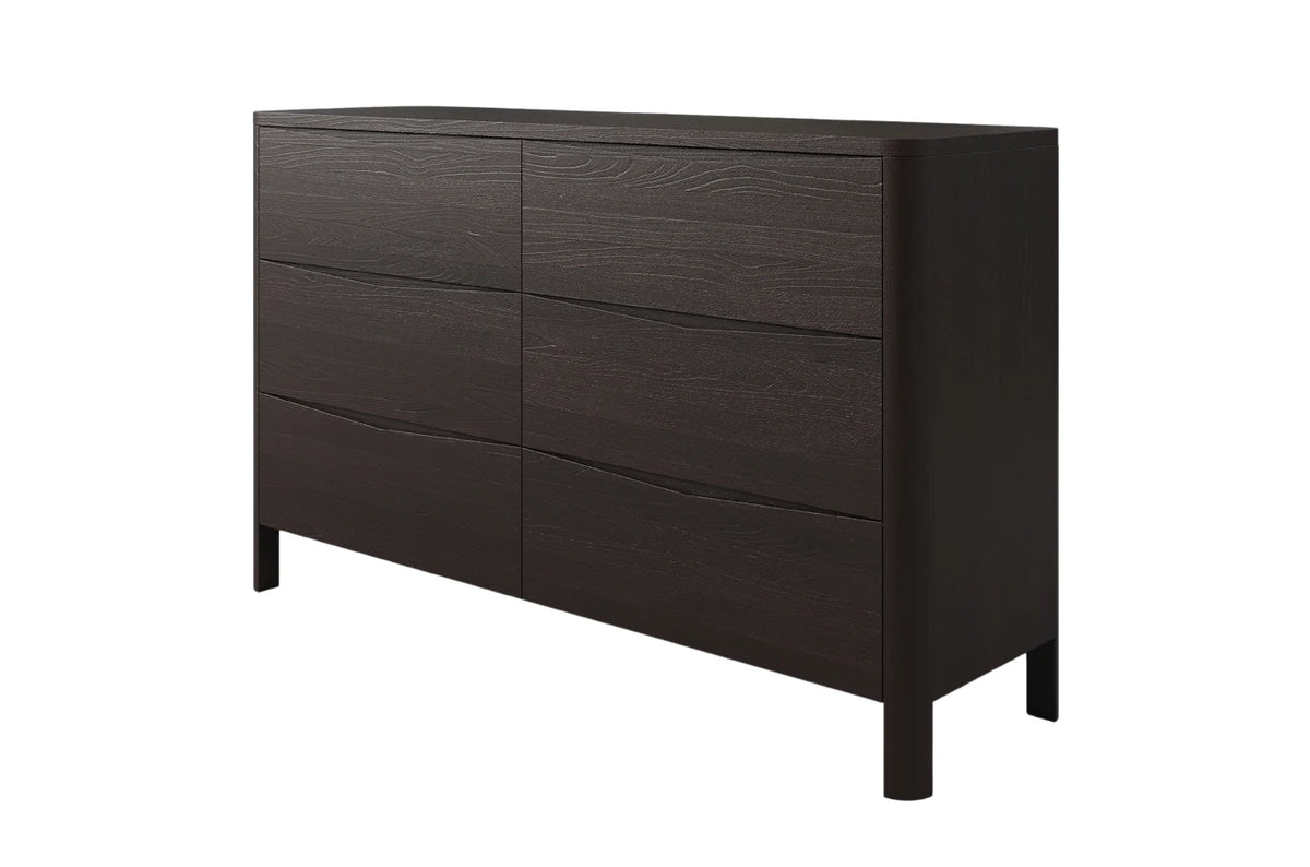 MODENA LOW Beech Chest of Drawers 150CM