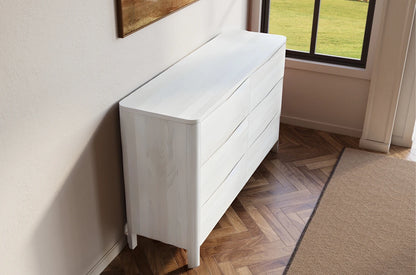 MODENA LOW Beech Chest of Drawers 150CM