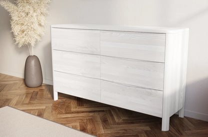 MODENA LOW Beech Chest of Drawers 150CM