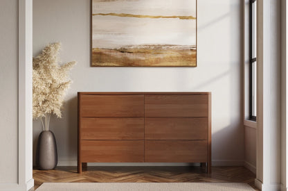 MODENA LOW Beech Chest of Drawers 150CM