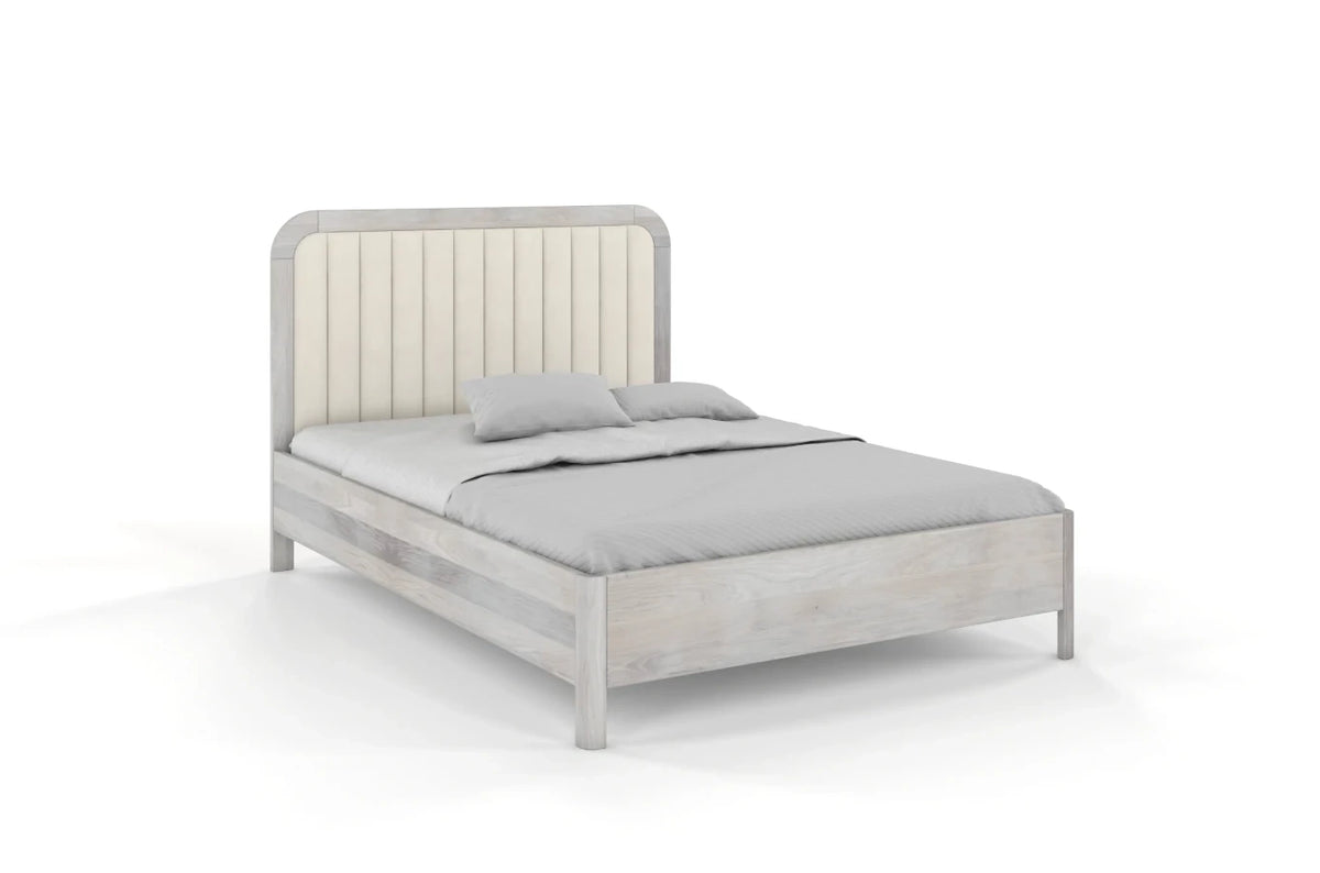 MODENA Oak Bed with Upholstered Headboard