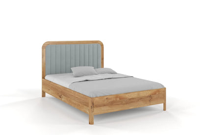 MODENA Oak Bed with Upholstered Headboard