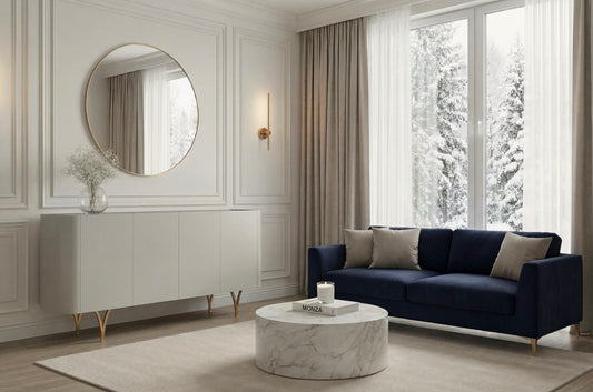 MONZA Grey Chest 160CM with Gold Legs