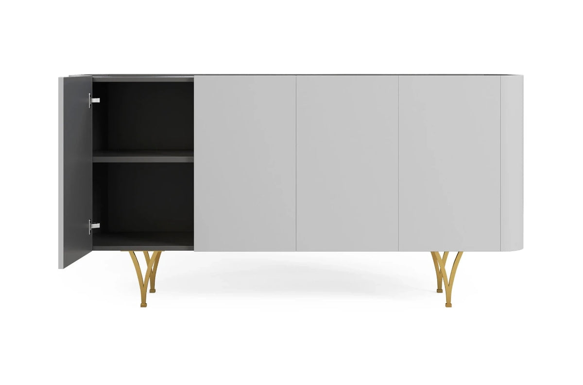 MONZA Grey Chest 160CM with Gold Legs