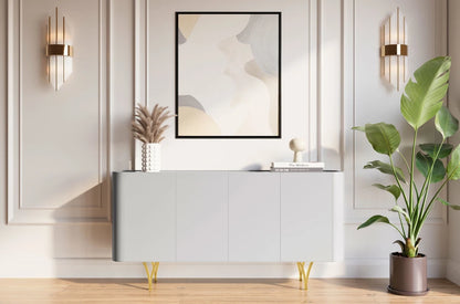MONZA Grey Chest 160CM with Gold Legs