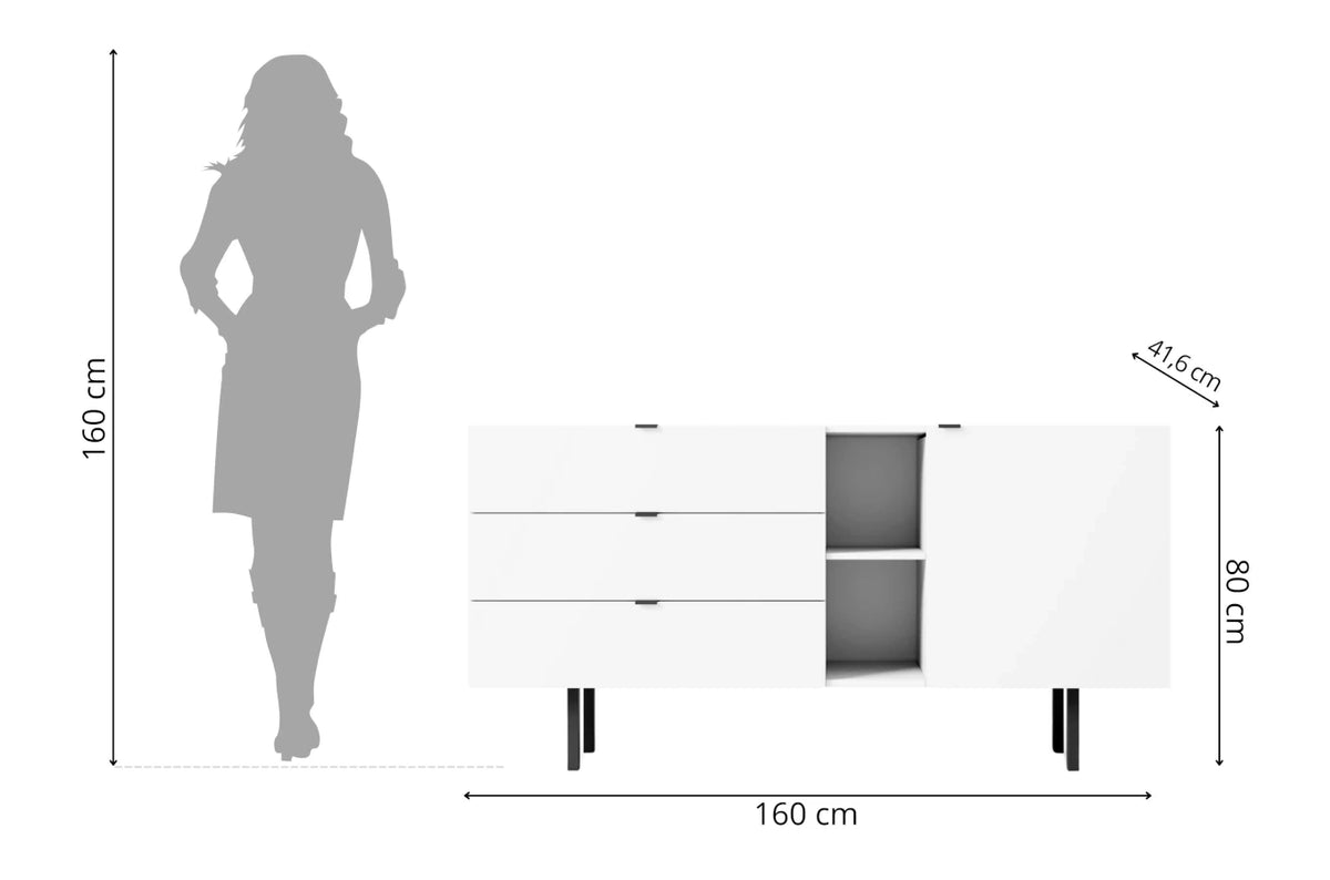 MYWAY White Chest 160CM