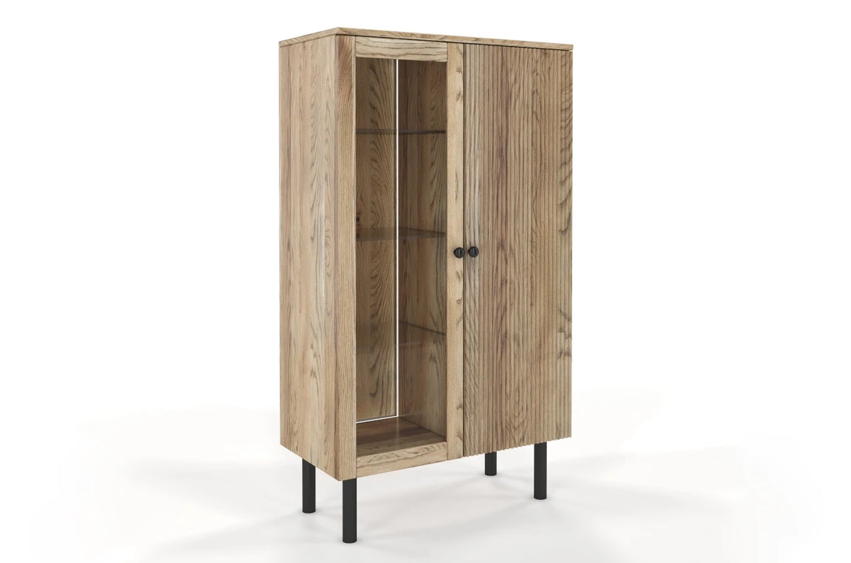 NORVIK High Oak Display Cabinet 80CM