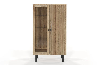 NORVIK High Oak Display Cabinet 80CM