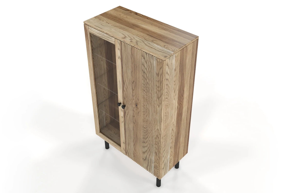 NORVIK High Oak Display Cabinet 80CM