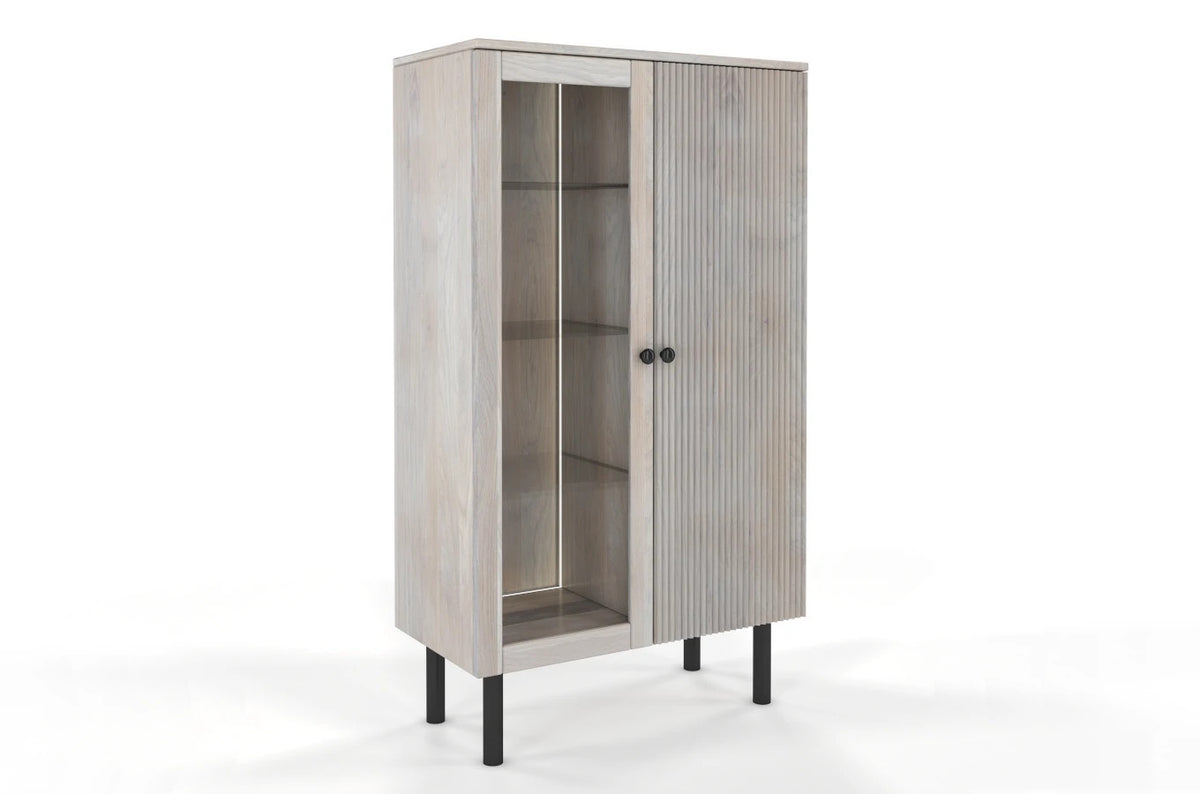 NORVIK High Oak Display Cabinet 80CM