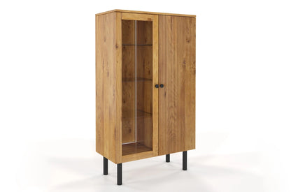 NORVIK High Oak Display Cabinet 80CM