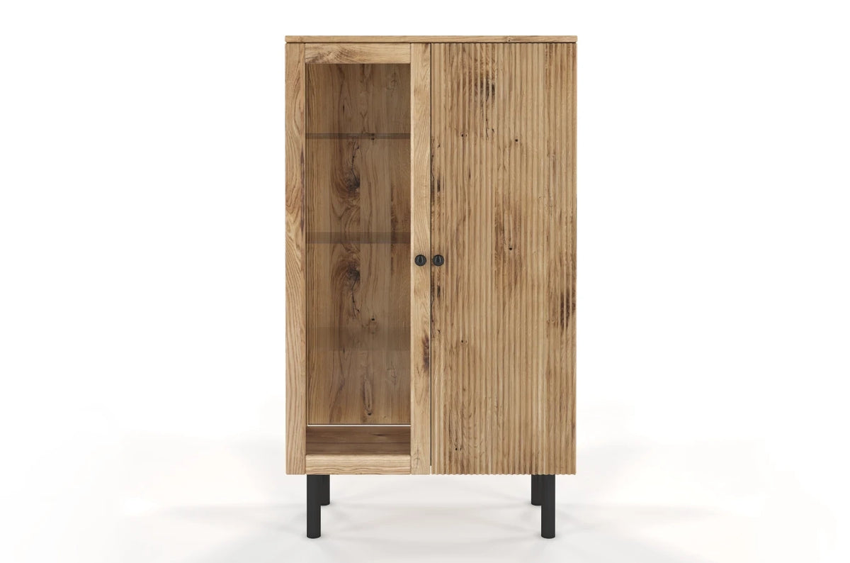 NORVIK High Oak Display Cabinet 80CM