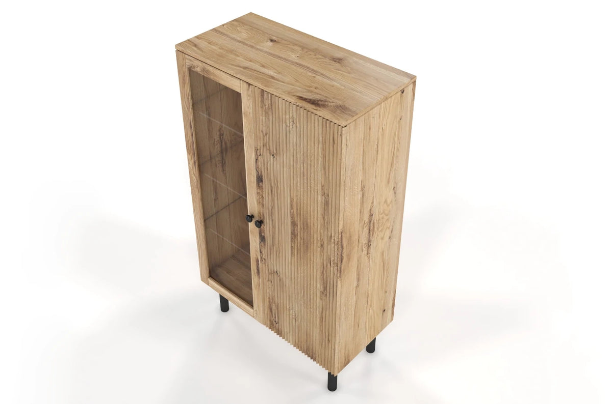NORVIK High Oak Display Cabinet 80CM