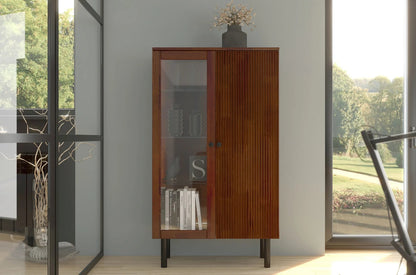 NORVIK High Pine Display Cabinet 80CM