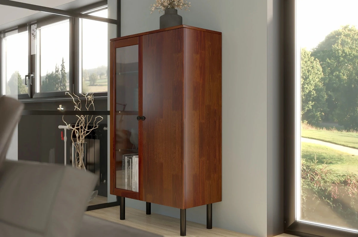 NORVIK High Pine Display Cabinet 80CM