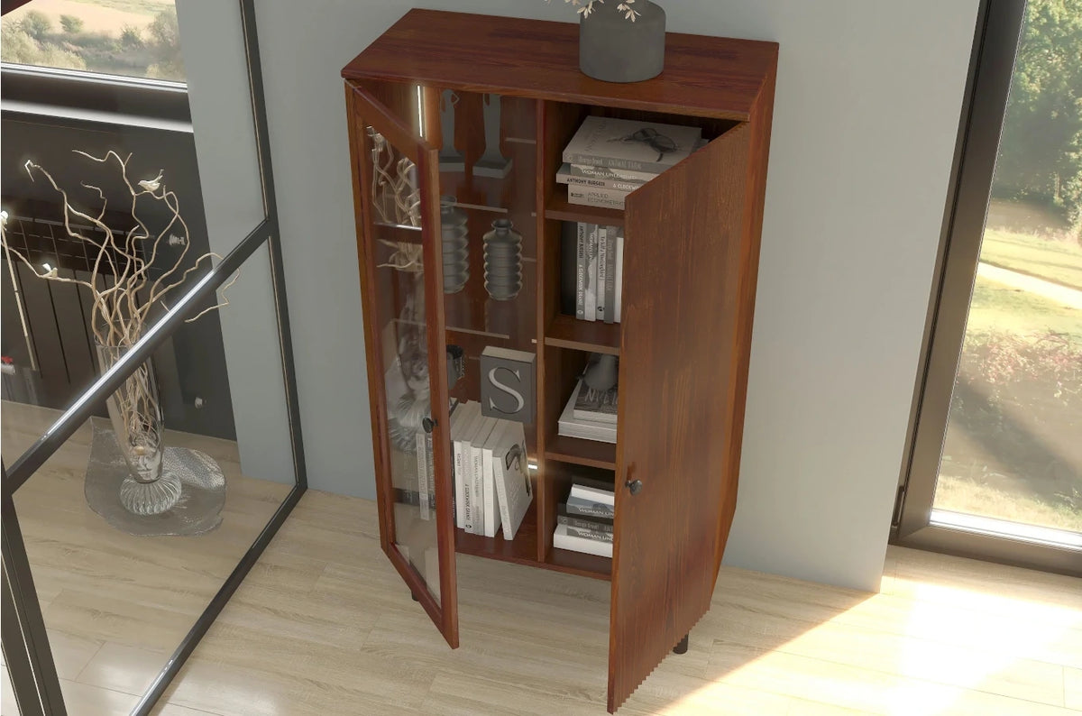 NORVIK High Pine Display Cabinet 80CM