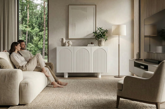 RITA White Chest 135CM with Arches