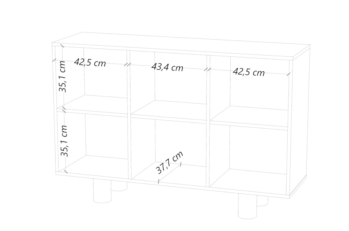 RITA White Chest 135CM with Arches