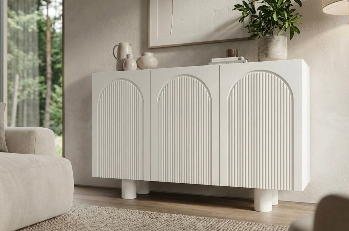RITA White Chest 135CM with Arches