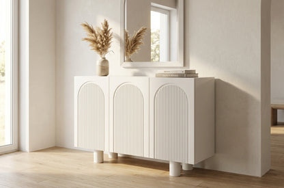 RITA White Chest 135CM with Arches