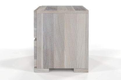 SANDEMO High Oak Bedside Cabinet with 2 Drawers