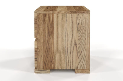 SANDEMO High Oak Bedside Cabinet with 2 Drawers